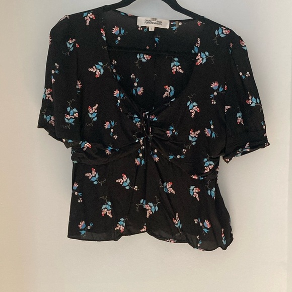 Diane Von Furstenberg Estelle Top sz L - Picture 3 of 6